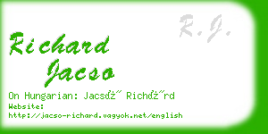 richard jacso business card